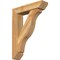 Ekena Millwork Funston Slat Rough Sawn Bracket w/ Offset Brace, Western Red Cedar, 6"W x 24"D x 32"H BKT0604X24X32FST06RWR - alternate 1